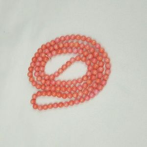 Vintage Natural Angel Skin Coral Bead Necklace